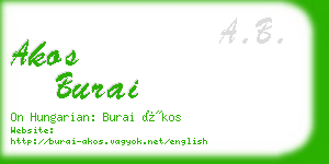 akos burai business card